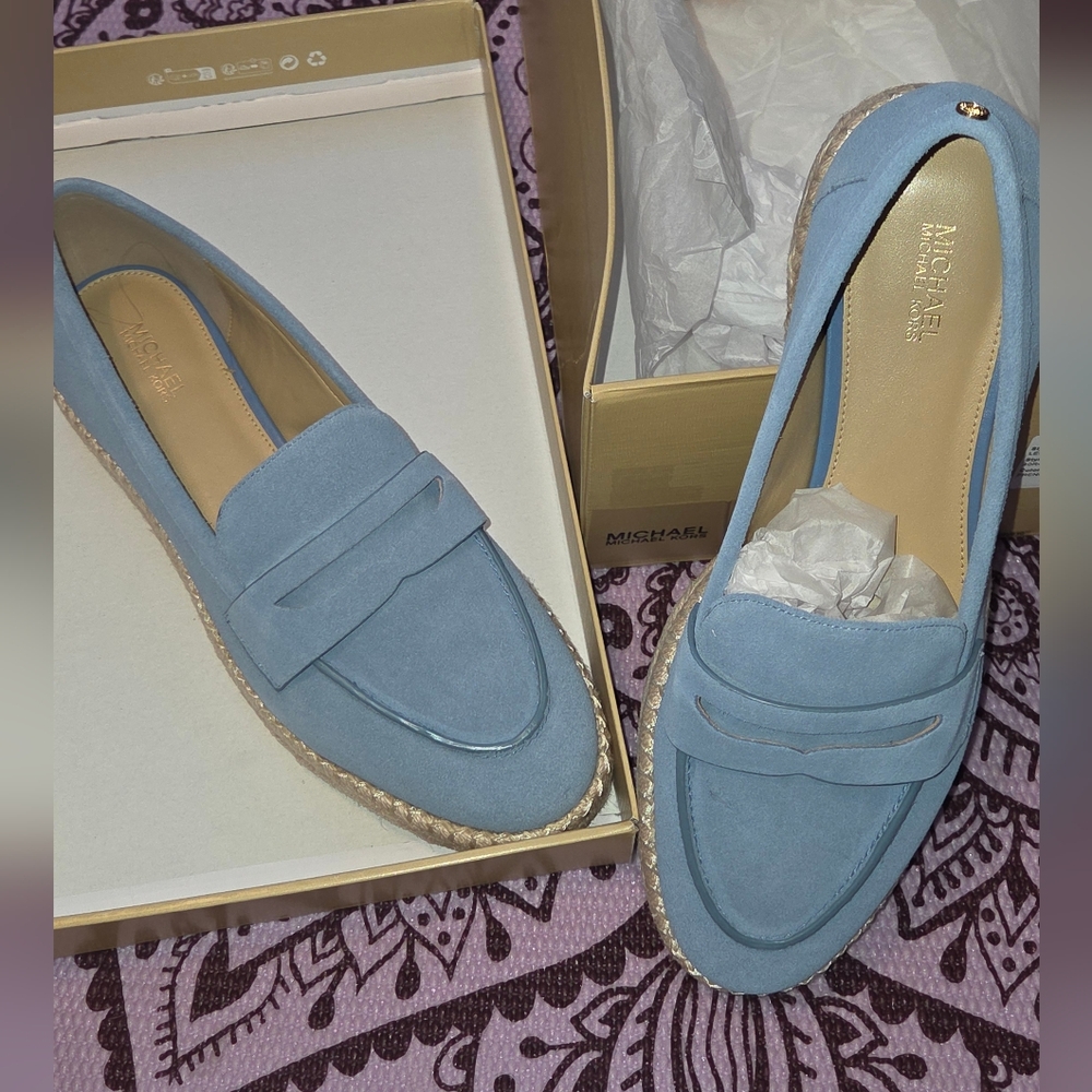 NIB Michael Kors Lennon Espadrille French Blue 8.5 - Picture 2 of 5